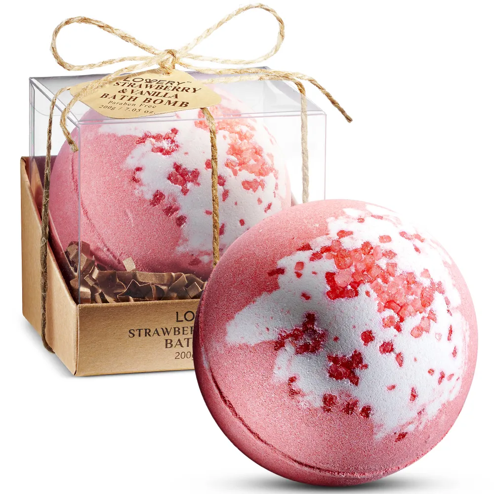RW CO Lovery Strawberry And Vanilla Bath Bomb Handmade Spa Bath