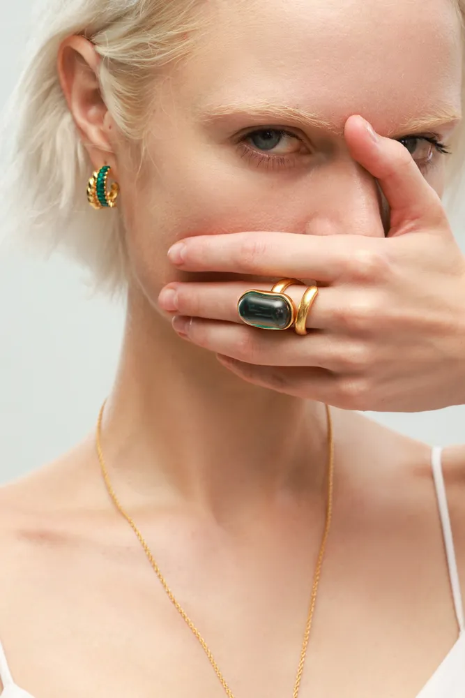 Pernille corydon clearance malachite ring
