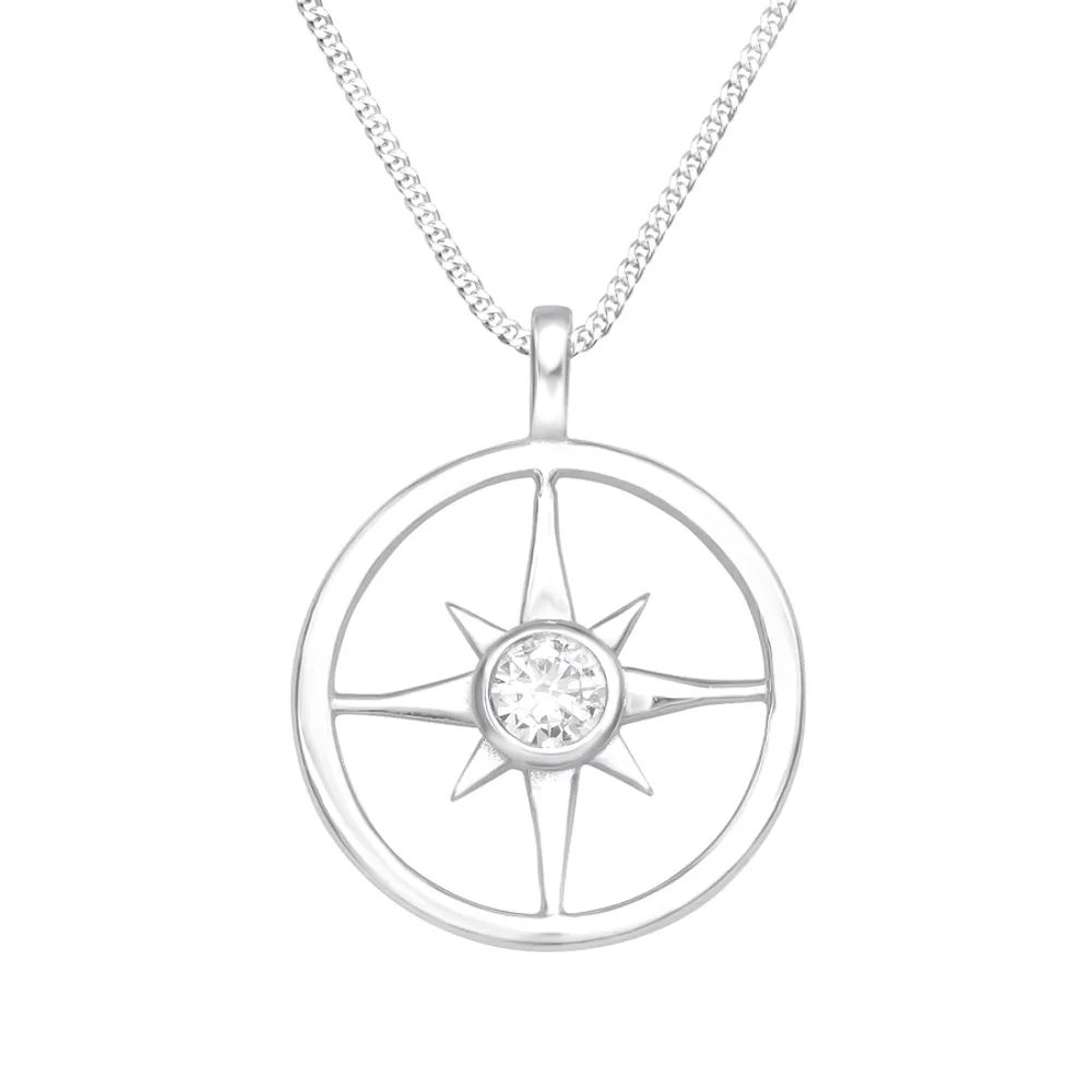 Dainty sales compass necklace