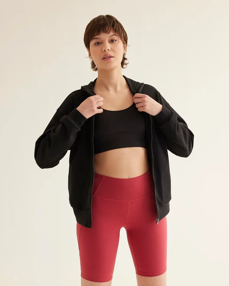 Fleece jacket with drawstring on sale waist
