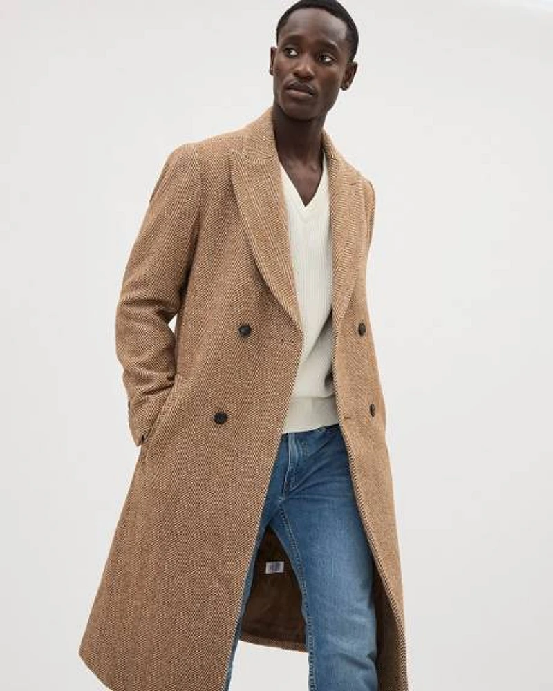Herringbone long coat online