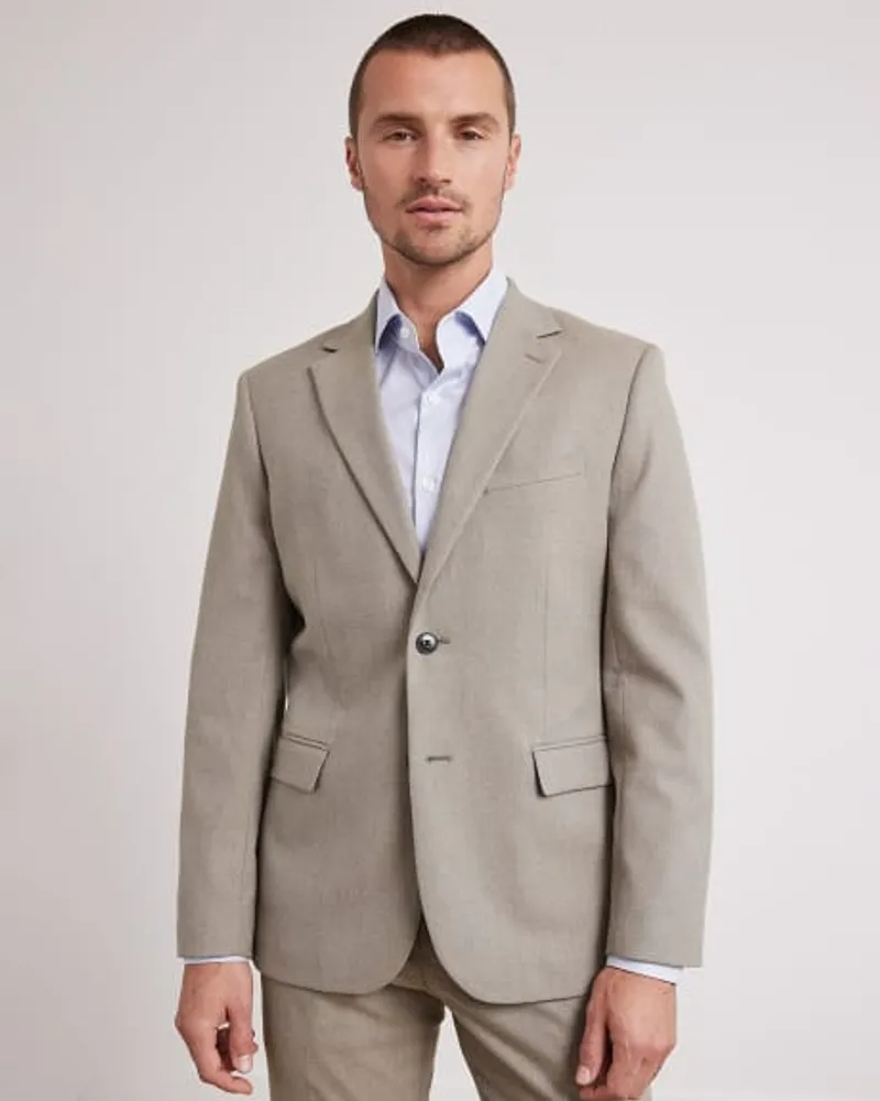 RW CO. Tailored Fit Brushed Suit Blazer Pelican Hillcrest Mall
