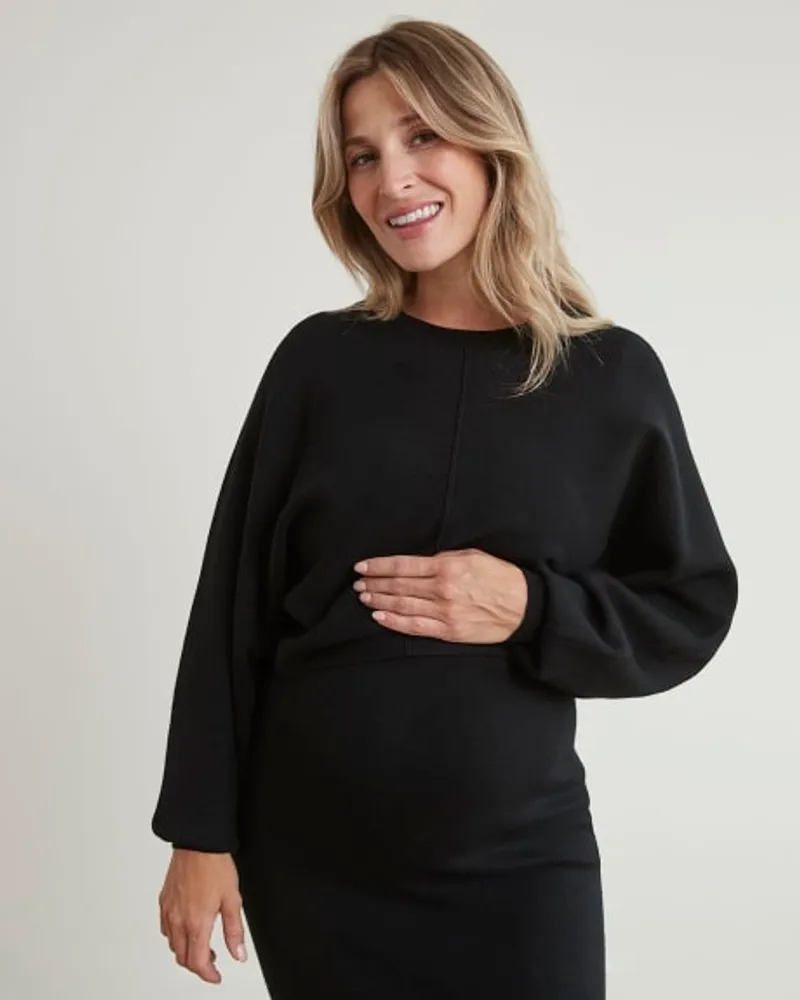 RW CO. Long Dolman Sleeve Sweater with Crew Neckline Thyme