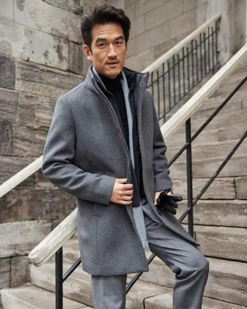 Grey wool coat canada shop
