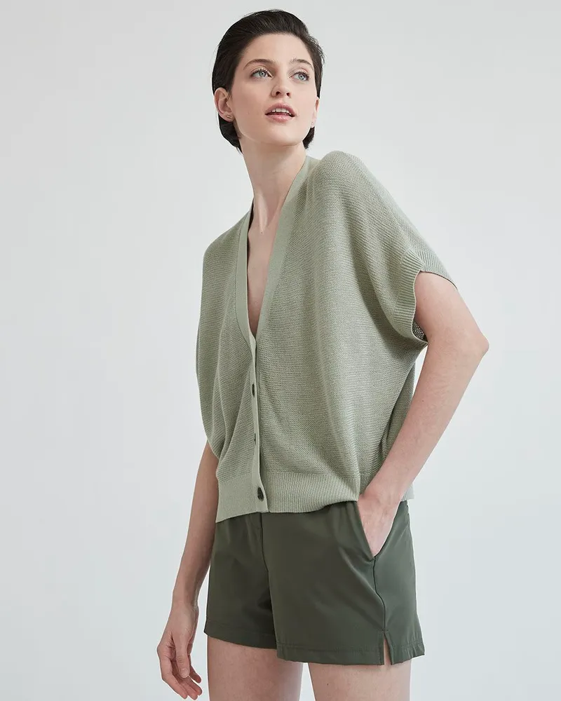 RW CO Short Sleeve Relaxed Short Cardigan Galeries de la Capitale