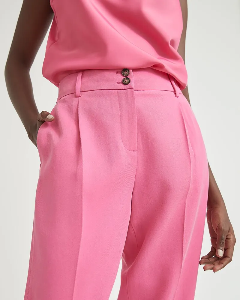 Bright pink wide leg trousers new arrivals