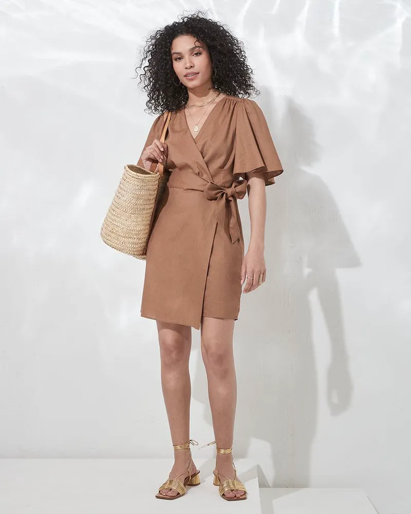 Kimono wrap deals mini dress