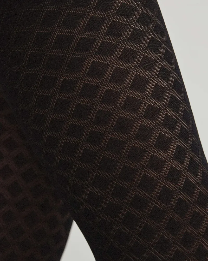 Diamond pattern tights new arrivals