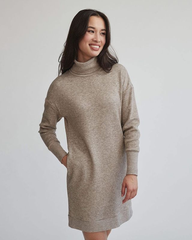 RW&Co Super-Soft 3/4 Sleeve Dress with Adjustable Drawstring women 
