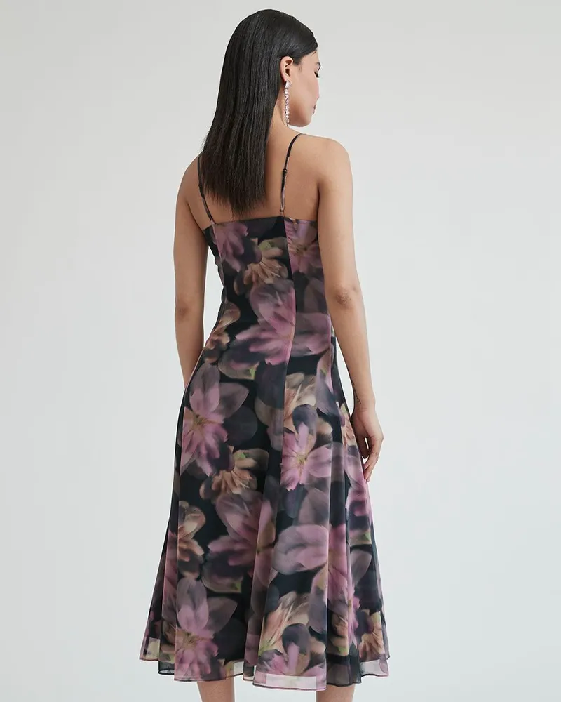 Ava velvet clearance burnout slip dress