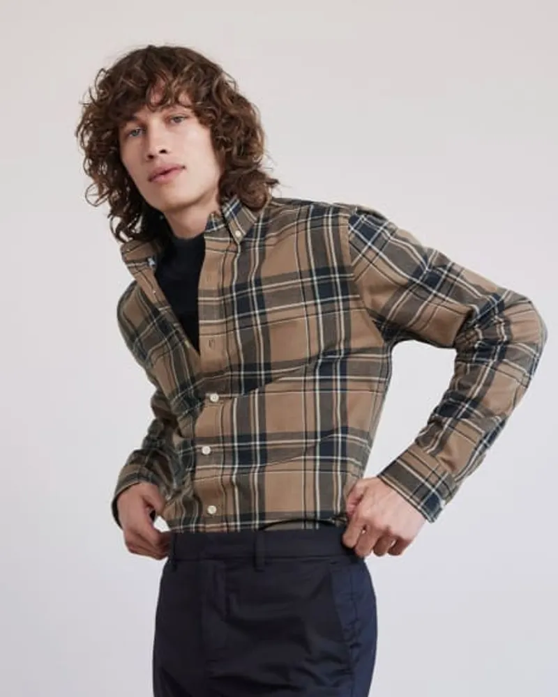 Slim fit 2025 flannel shirt