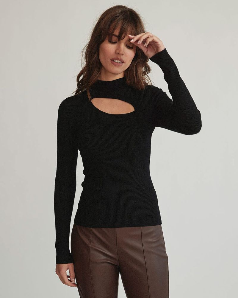 Herlipto Twist Cutout Knit Pullover Tシャツ | red-village.com
