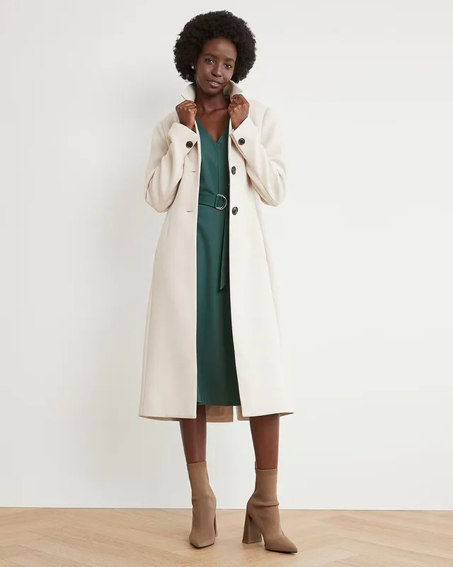 RW CO Long Fitted 2 Button Twill Coat Bayshore Shopping Centre