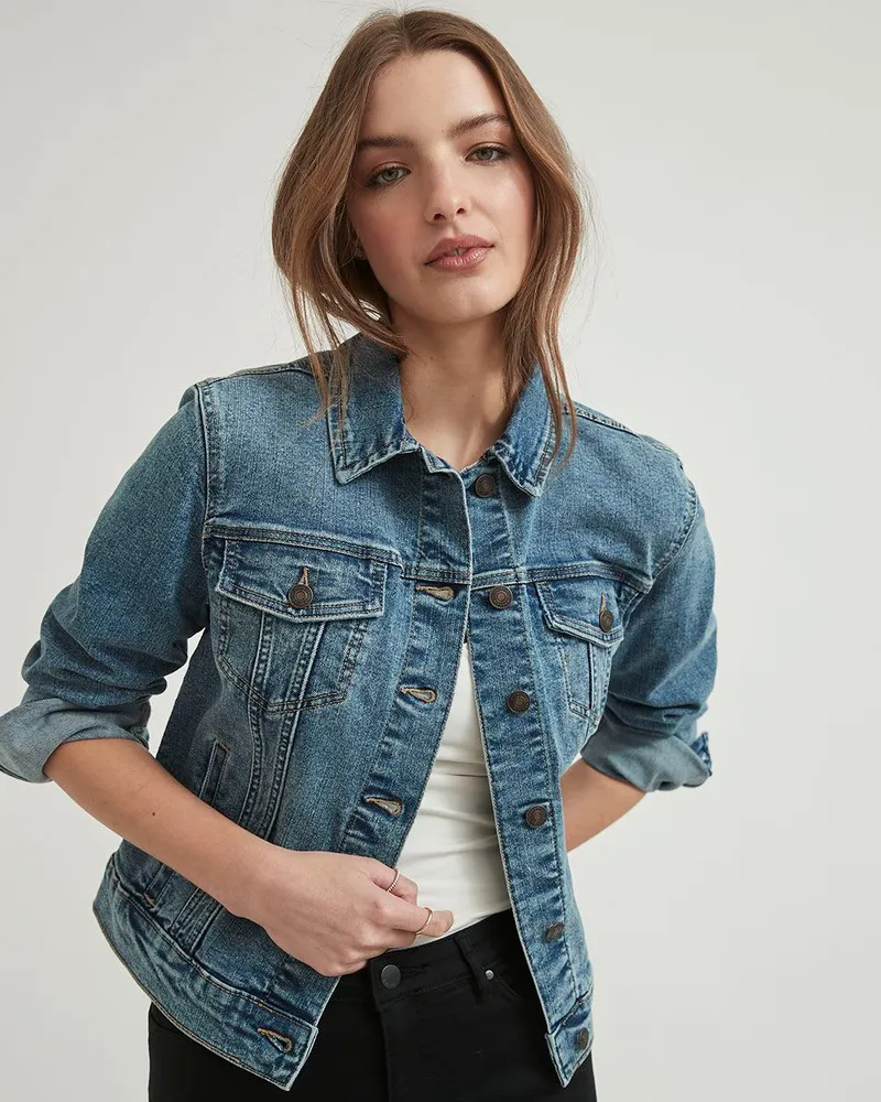 RW CO Drop Shoulder Oversized Denim Jacket Kingsway Mall