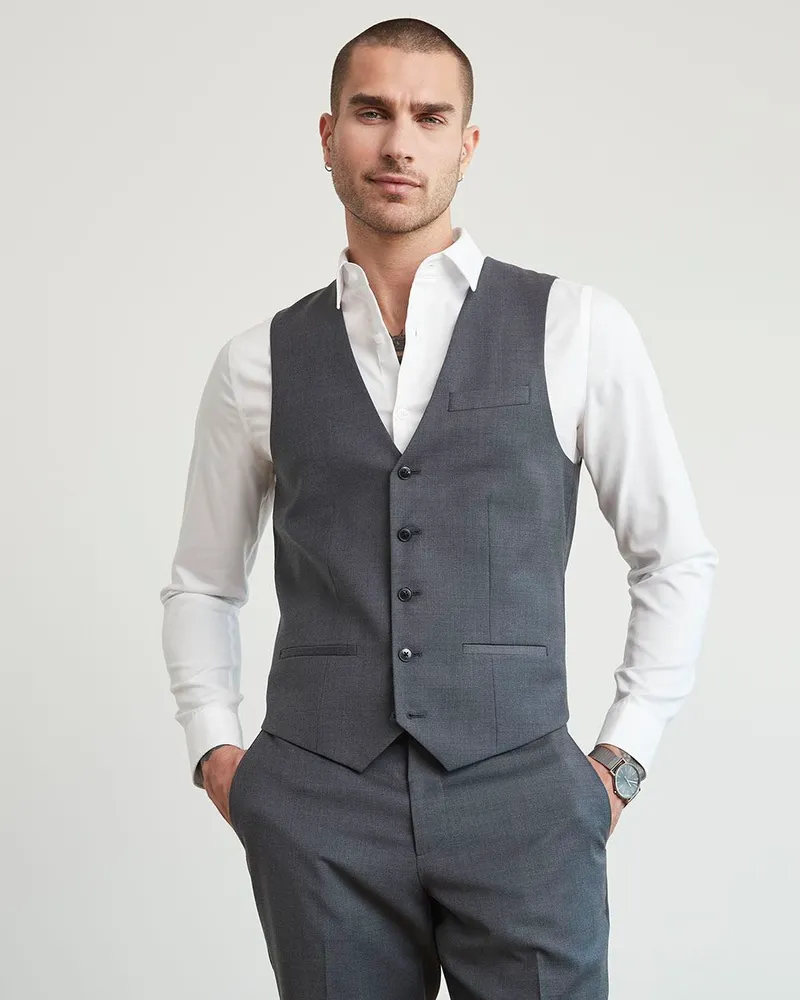 RW CO Dark Grey Wool Suit Vest Shop Midtown