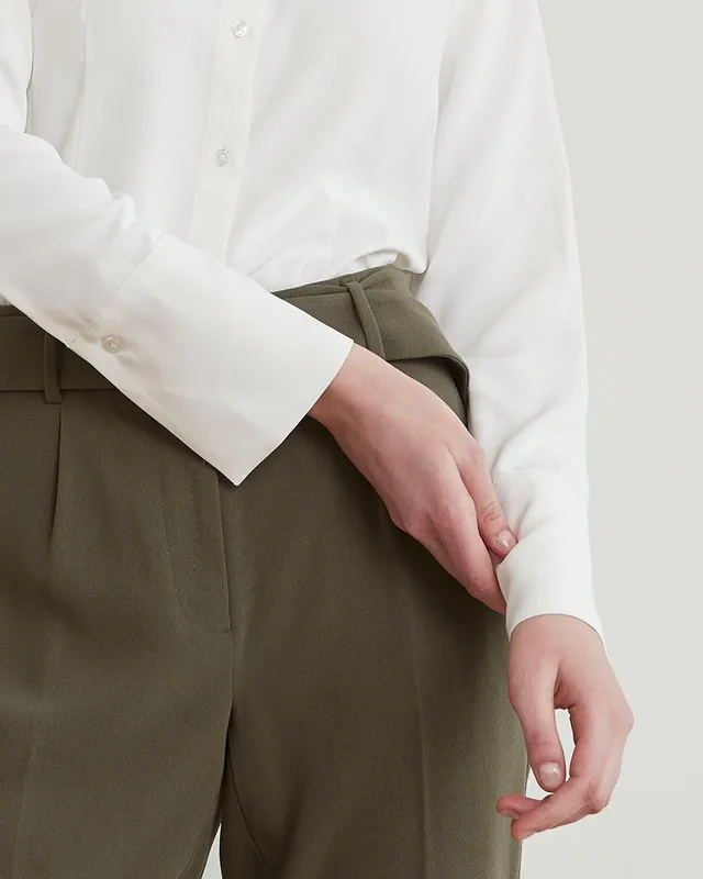 RW&CO Long-Sleeve Buttoned-Down Twill Blouse | Hillcrest Mall