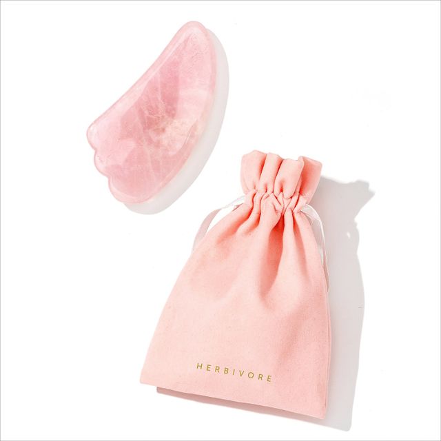 Herbivore Rose Quartz Gua Sha Pike and Rose