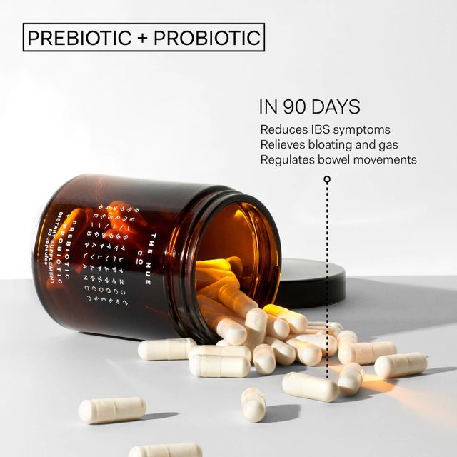 The Nue Co. Prebiotic + Probiotic Vegan Gut Microbiome Supplement The