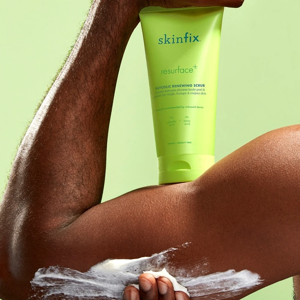 Skinfix Resurface+ Glycolic and Lactic Acid Renewing Body Scrub at
