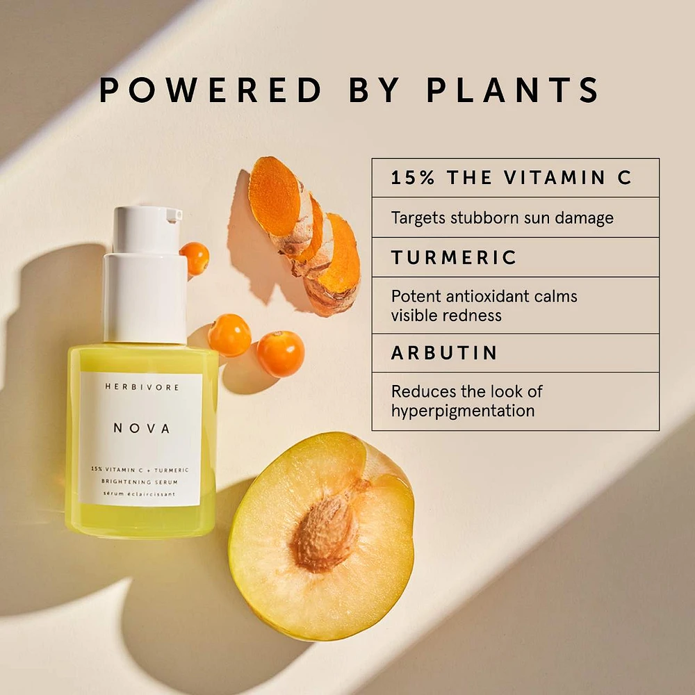 Shop Herbivore Nova 15% Vitamin C + Turmeric Brightening Serum at