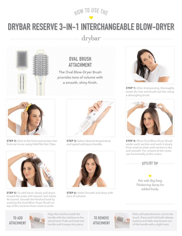 Drybar popular 3 in 1 interchangeable blow dryer