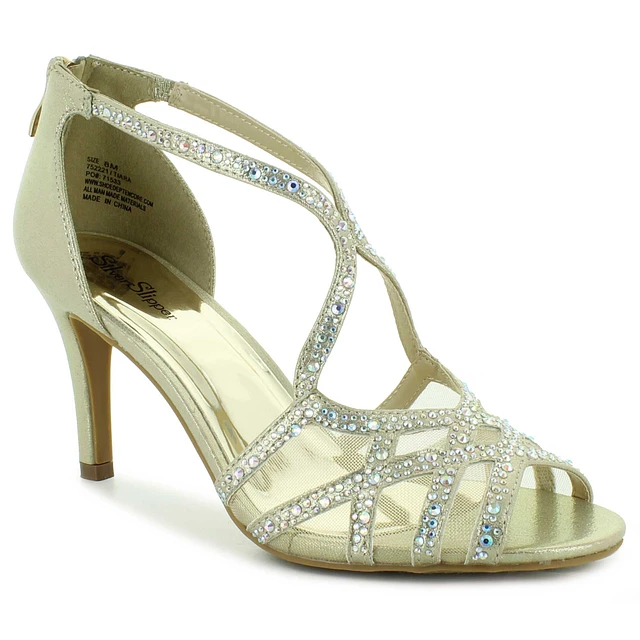 Silver slipper shoes shoe dept shop