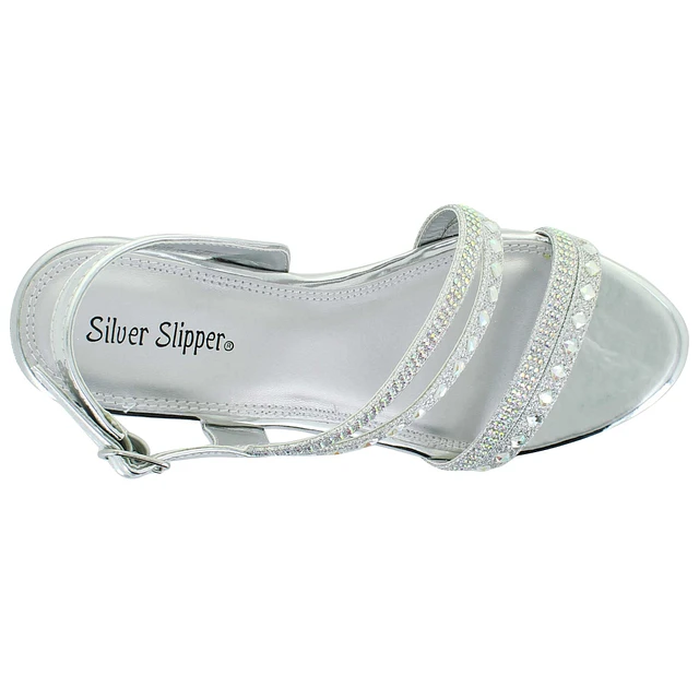 Silver slipper shoes shoe dept sale