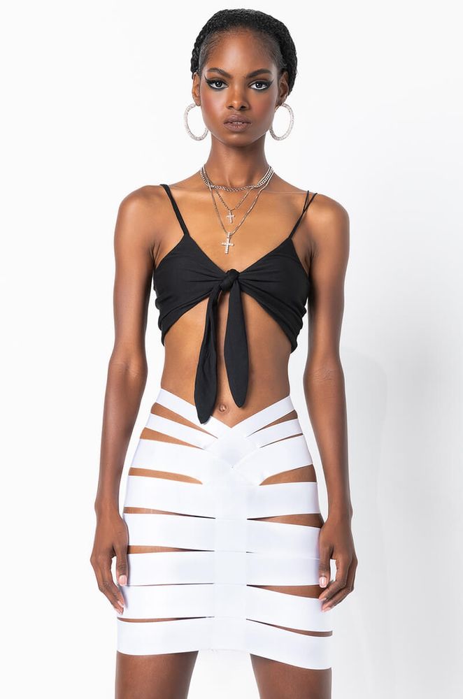 Tie front bralette top