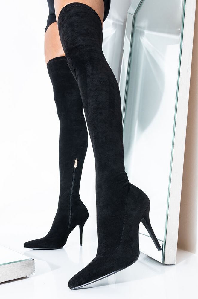Skinny fit thigh high boots on sale