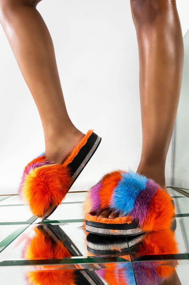 So sale fluffy sliders