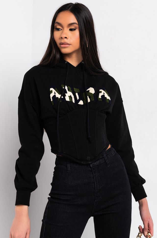 Missguided store corset hoodie