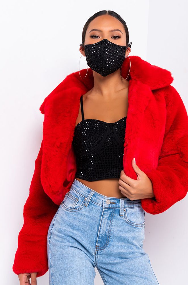 AKIRA Dayanne Plush Faux Fur Jacket Foxvalley Mall