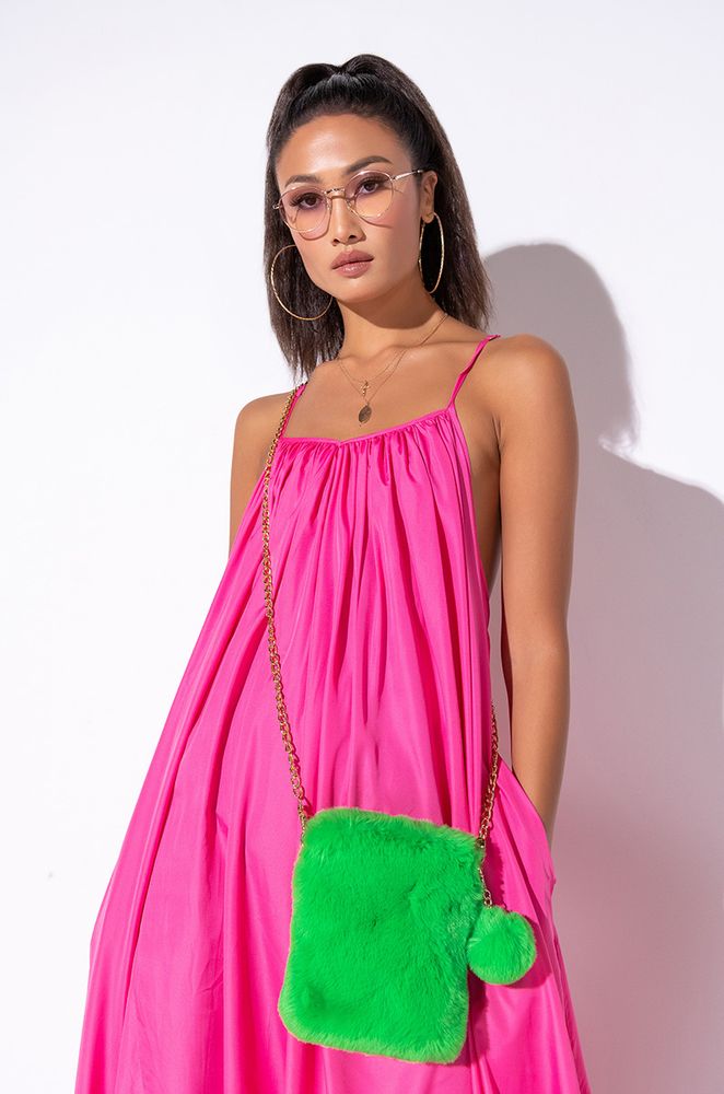 AKIRA Queen Of Green Fuzzy Bag Foxvalley Mall