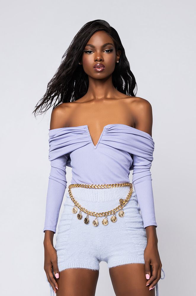 Off the shoulder sales long sleeve bodysuit