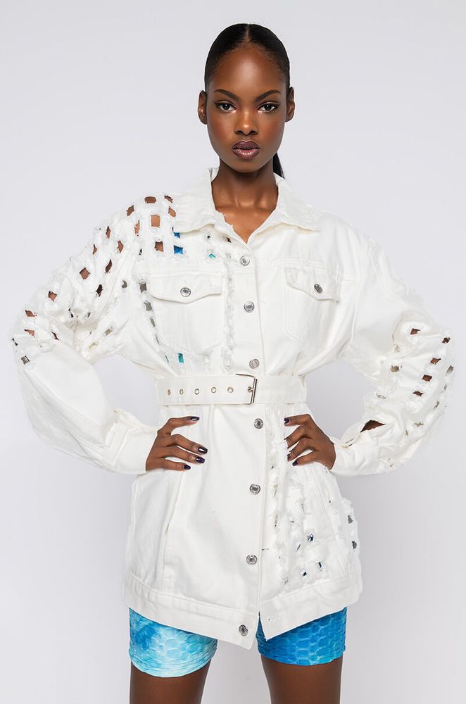 Denim tie up dress discount