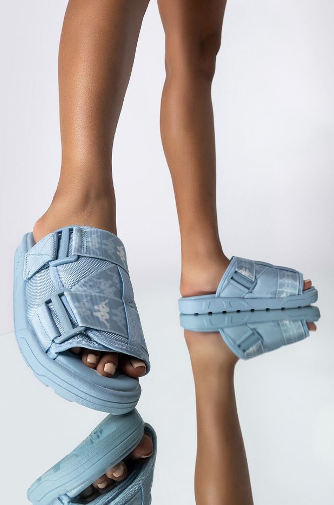 Kappa slides with straps hot sale