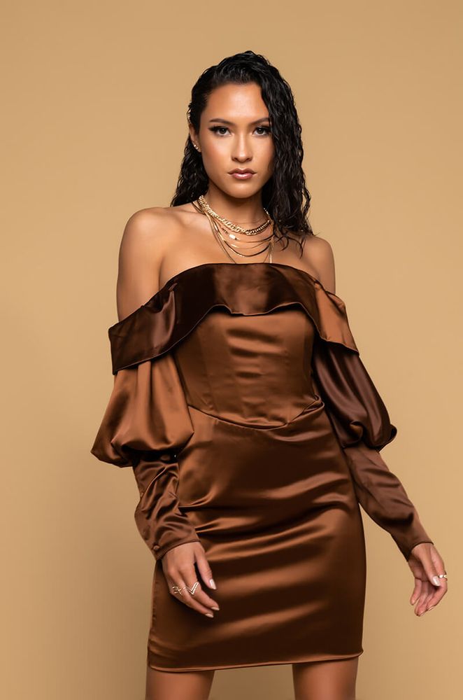 Akira off the shoulder dress on sale