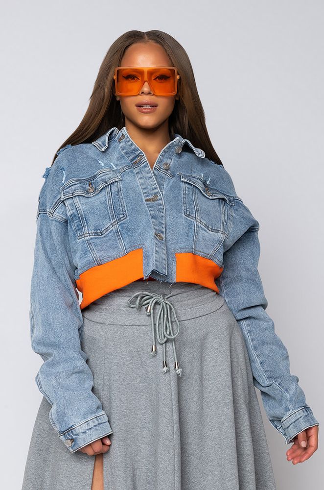 Akira jean jacket top