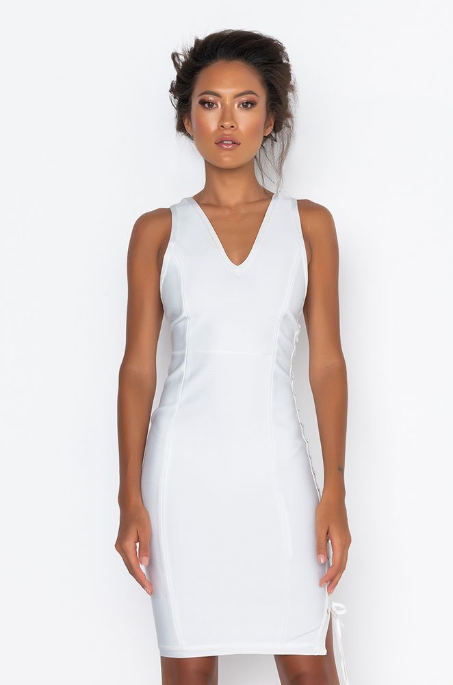 AKIRA Sunrise Bay Mini Dress With Lace Up Sides Foxvalley Mall