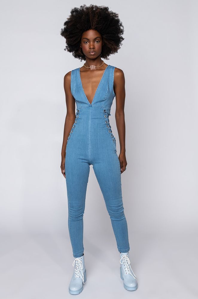 Sissy boy denim store jumpsuit