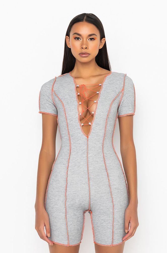 AKIRA You Wish Babe Short Sleeve Romper Foxvalley Mall