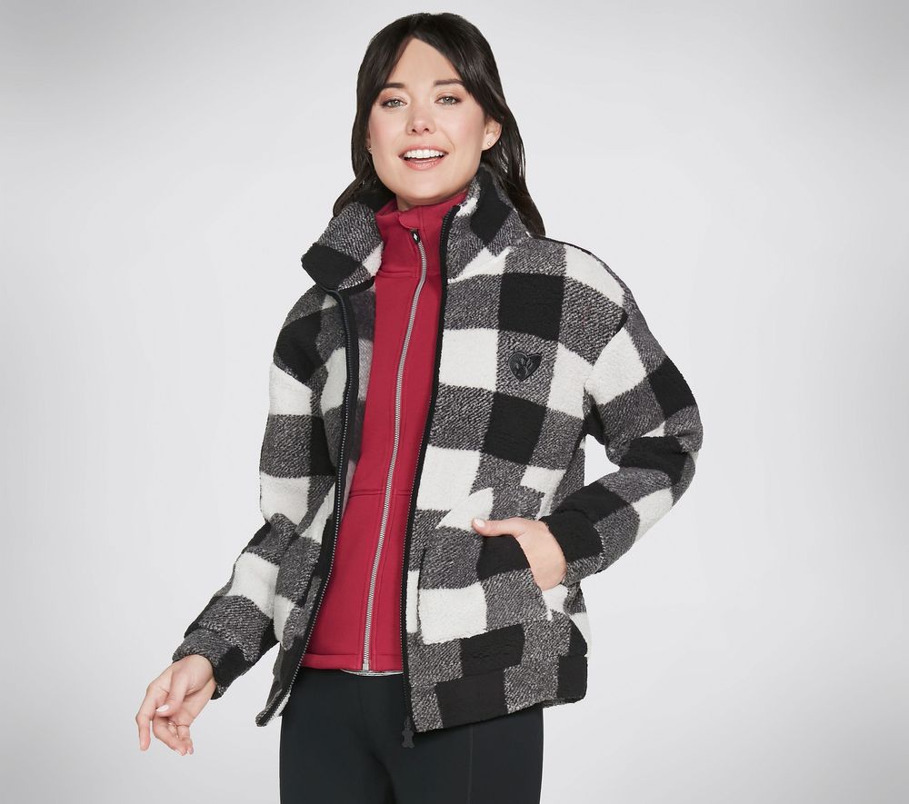 Skechers BOBS Snuggles Buffalo Check Jacket Halifax Shopping Centre