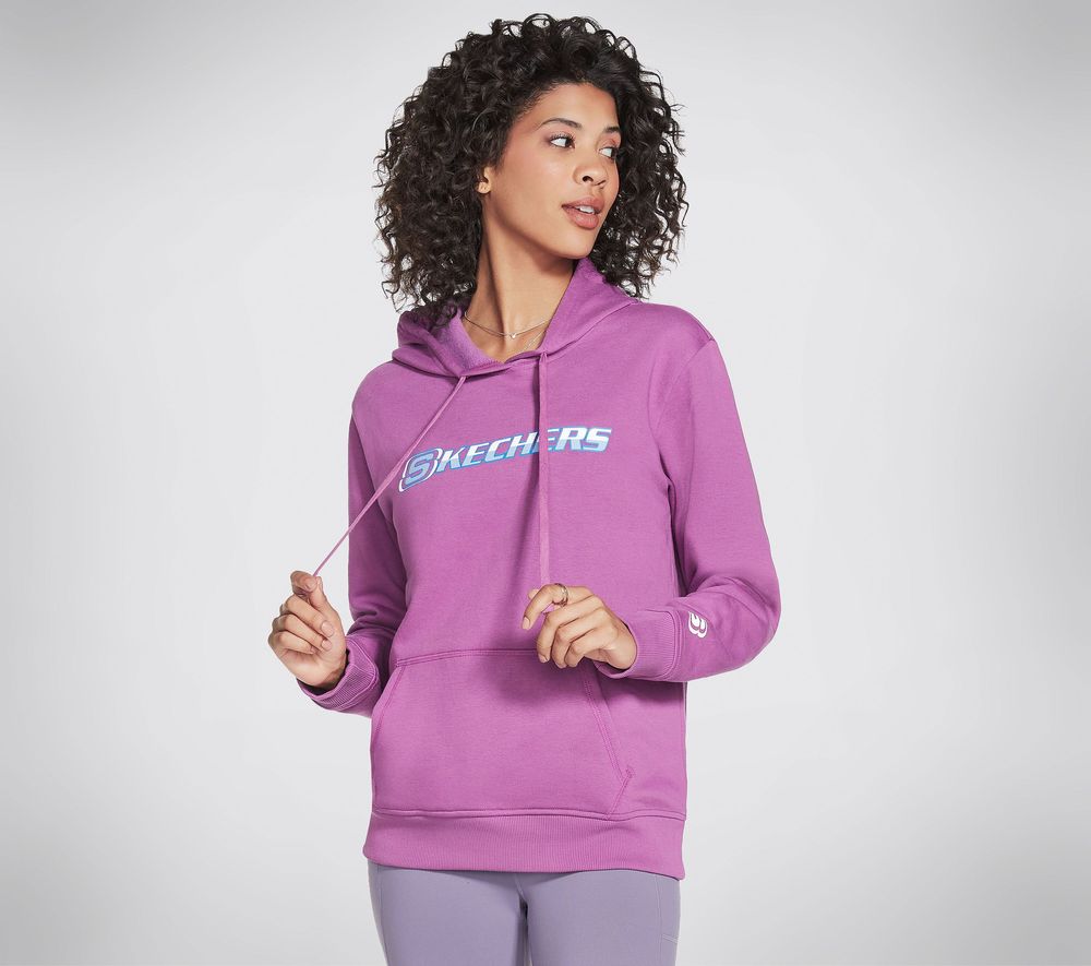 Skechers hoodie womens blue on sale
