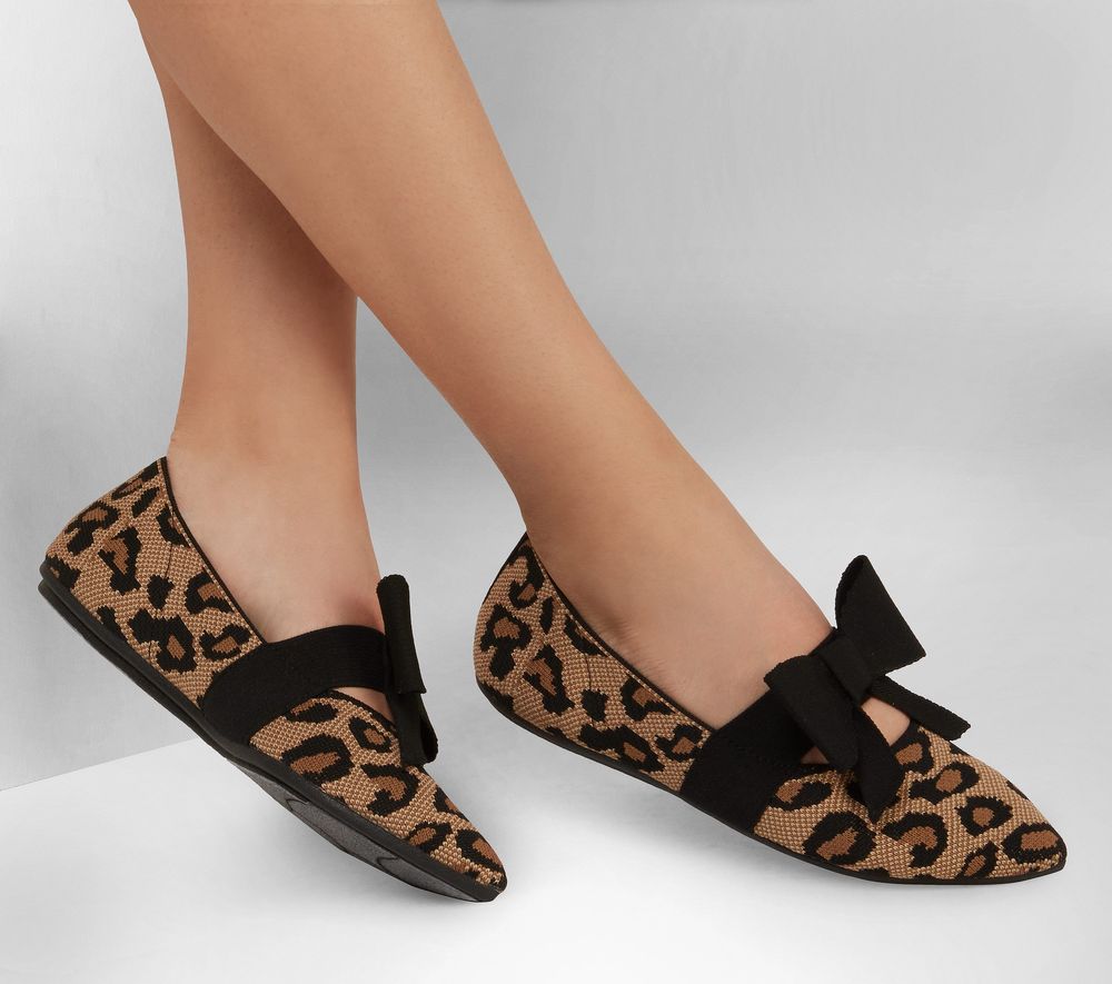 Skechers flats leopard best sale