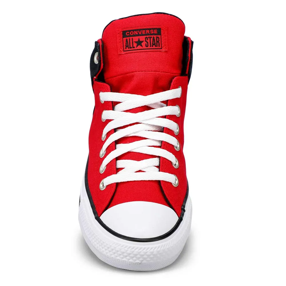 Converse red best sale high tops mens