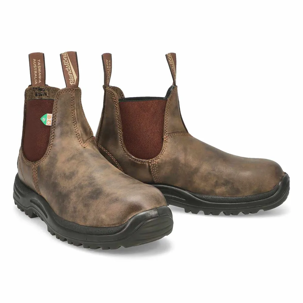 Blundstone Unisex 180 Work Safety Boot Waxy Rustic Brown