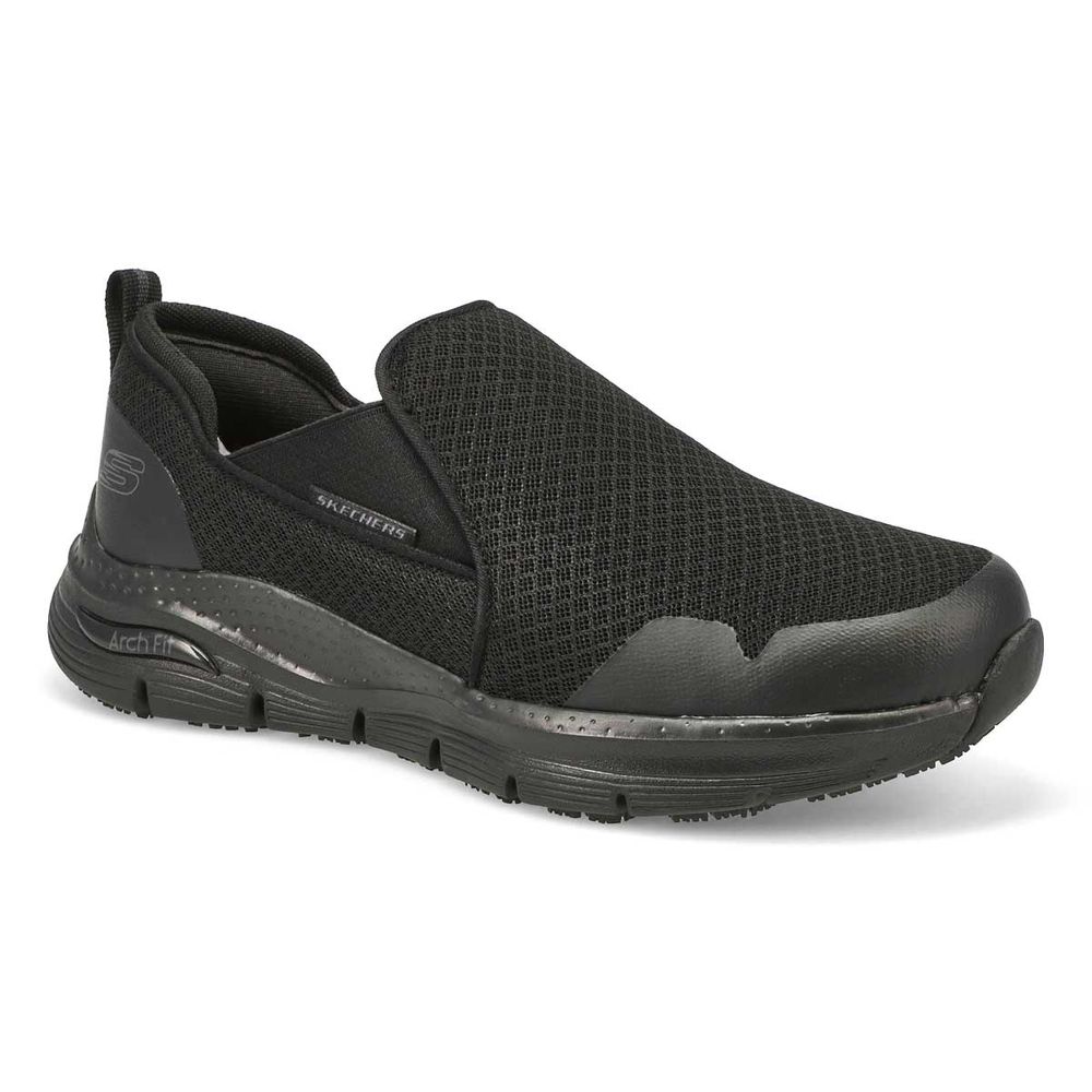 Skechers Work Mens Arch Fit Sr Tineid Sneaker - Black | Coquitlam Centre