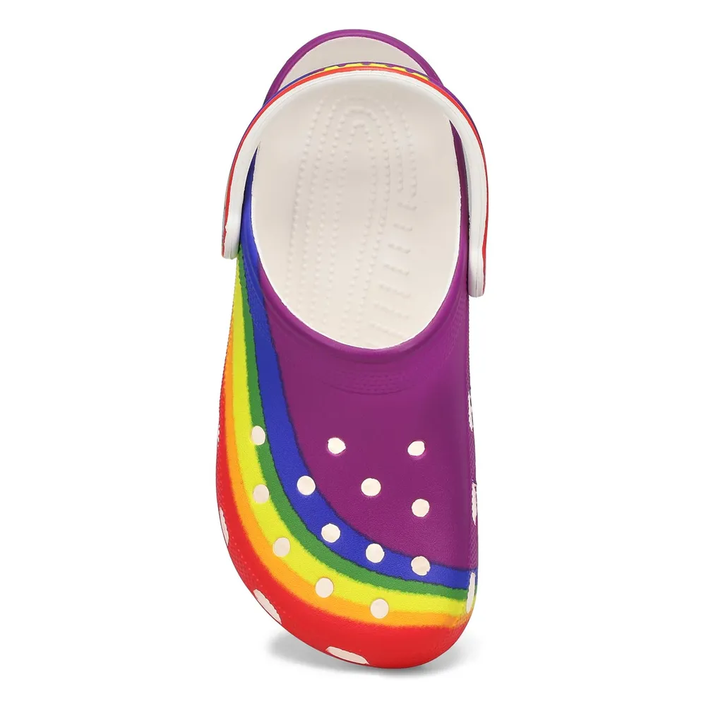 Womens clearance rainbow crocs