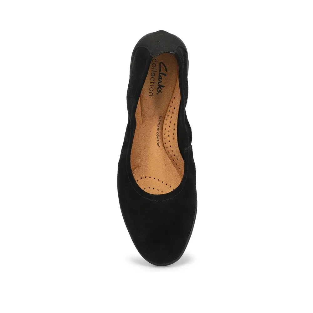 Clarks flats sales black