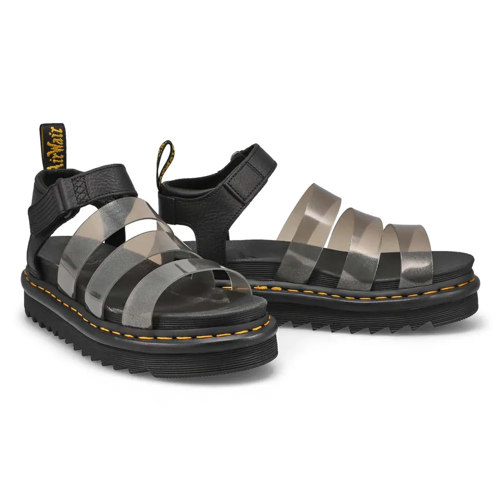 Dr Martens Womens Blaire Jelly Glitter Sandal - Black | Square One